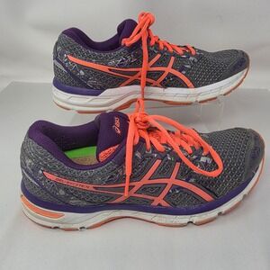 Asics Gel-Excite 4 Womens 9.5 Running Shoes T6E9Q Grey Purple Coral Good